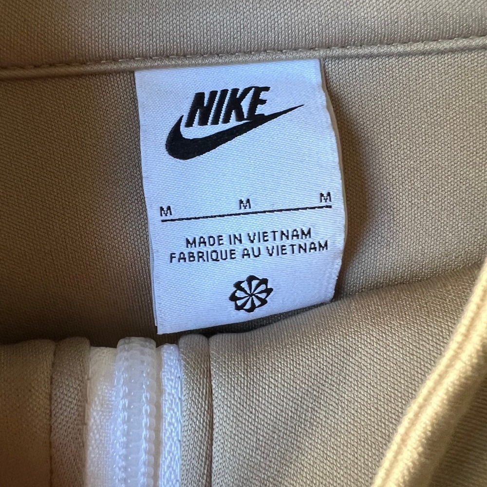 Nike Mens Full Zip Track Jacket Khaki Tan Mock Neck Sportswear Sport Casual XL - Picture 8 of 9